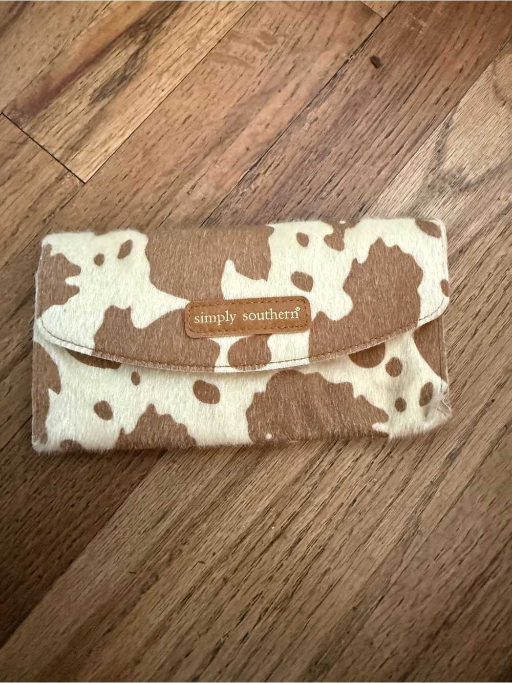 Simply Southern Cowprint Wallet - Brown & Cream